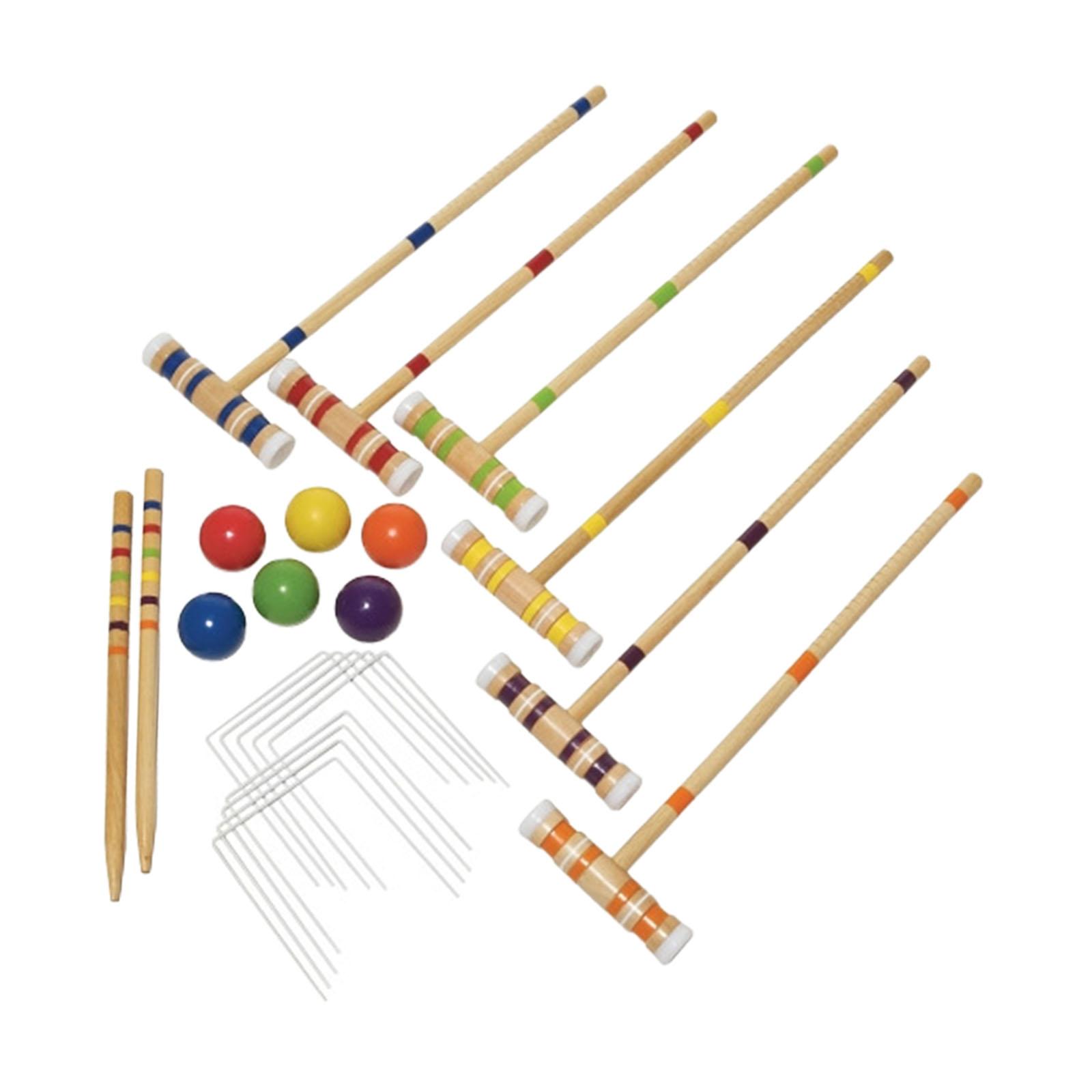 Croquet Set Lawn - 屋外ゲーム、スポーツファミリー向けの2つのベンチマークをセット
