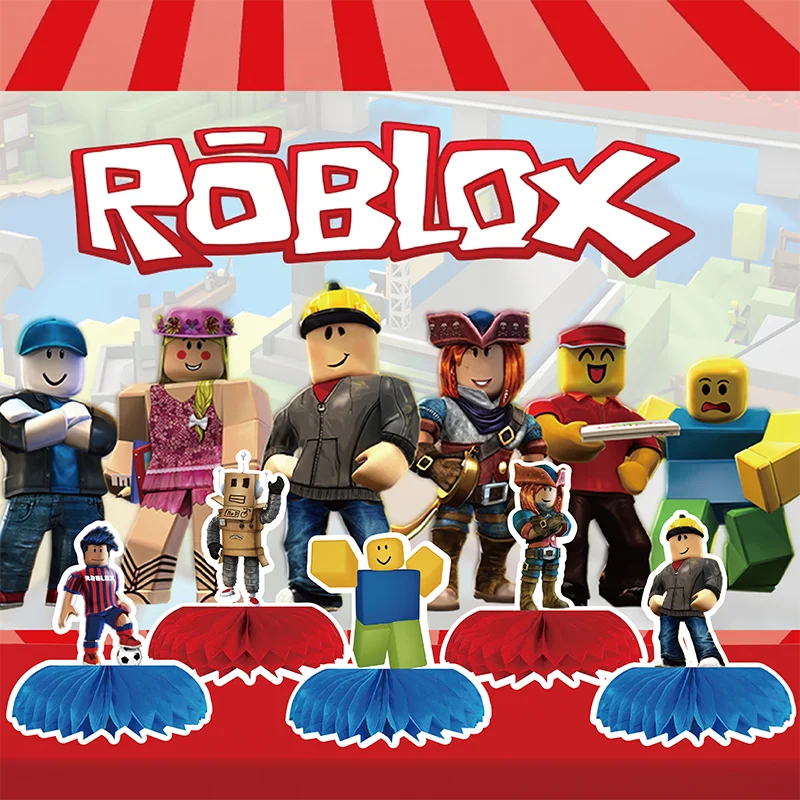 Party Games In Roblox - ロボット風漫画ゲームハニカム5個入り誕生日パーティーデスクトップハニカムパーティー3D両面ハニカムテーブルトップギフト