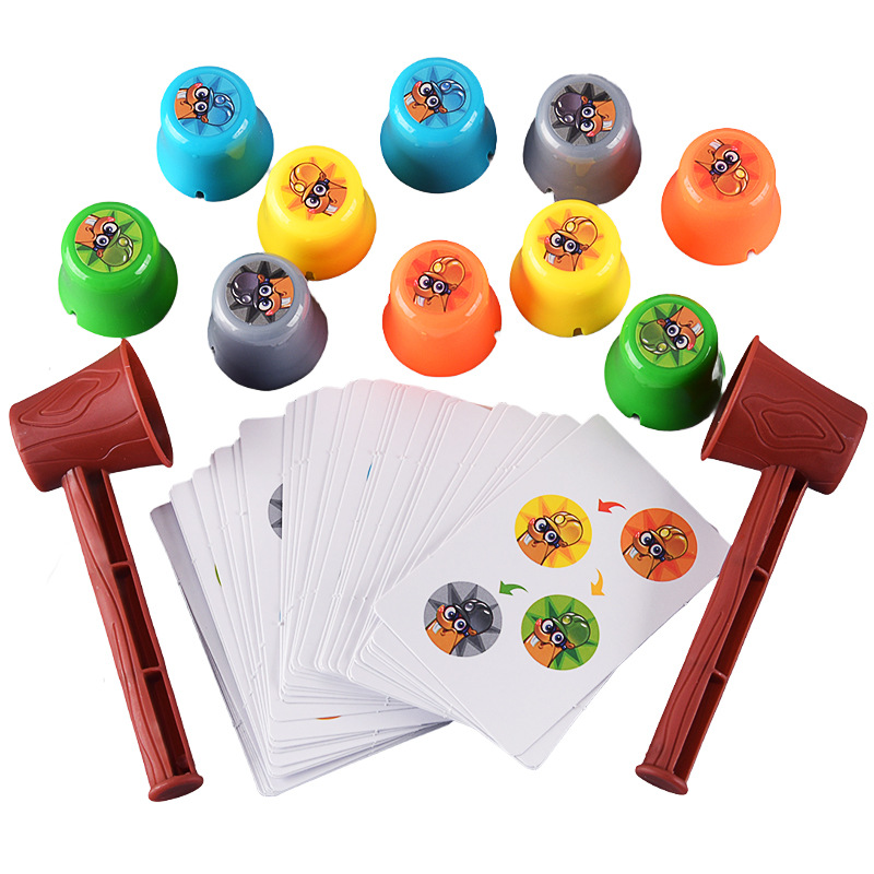 Party Games Quiz - クイックスタッキングカップゲーム 20 チャレンジ色認知子供用パズルハンマーゴーファーパーティーゲームおもちゃ子供のための競争