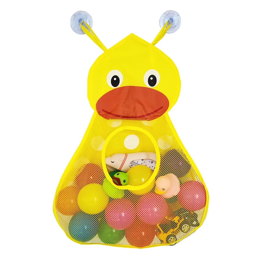 Party Games Baby Shower - アヒルカエルベビーバスおもちゃ収納袋シャワーホルダーおもちゃオーガナイザーネットバスケット水おもちゃゲームバッグ子供のための強力な吸盤