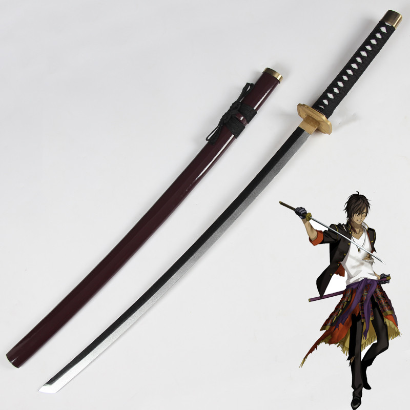 Party Games Online - 104cmの長さのオンラインゲーム「刀剣乱舞」の刀「大鬼羅羅刀」コスプレ小道具木製刀、ハロウィンパーティーイベント用