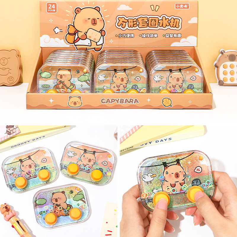 Party Games Engagement - 漫画スクエアゲーム機、子供用携帯ゲーム機、輪投げゲーム携帯ゲーム機減圧玩具フィジェットトイ