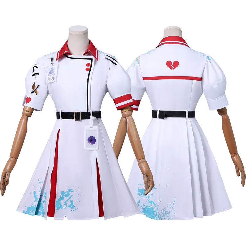 Party Games Eggy - 3'x,4'f\6/Game ヘザーコスプレ衣装 ホワイトナーススーツ フレンチメイド レディースドレス エギーパーティー