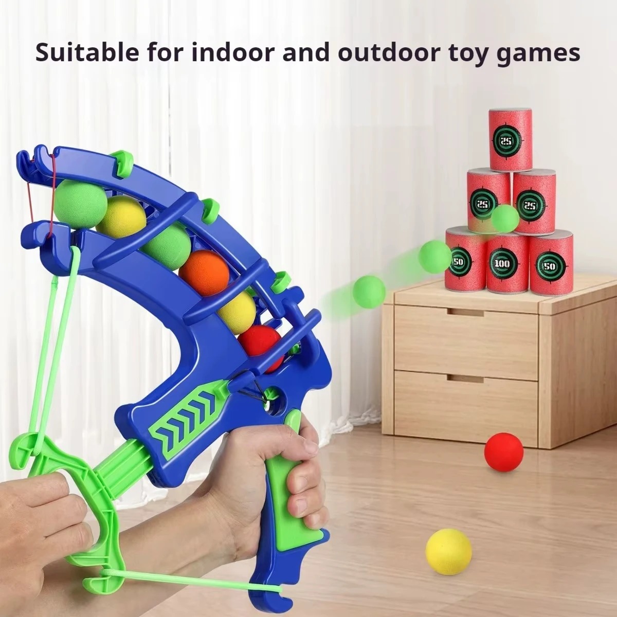 Party Games Quiz - 投げスポーツスリングショットターゲットバブルガンソフトボール子供のおもちゃ自動石鹸ブロワー屋外パーティーゲーム子供男の子の誕生日プレゼント