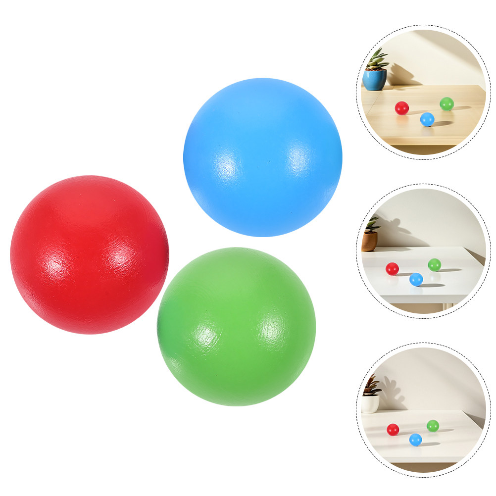 Croquet Set Lawn - 木製クロッケボール3個セット 子供用サイズ スムース仕上げ 芝生や裏庭での屋外家族アクティビティに最適