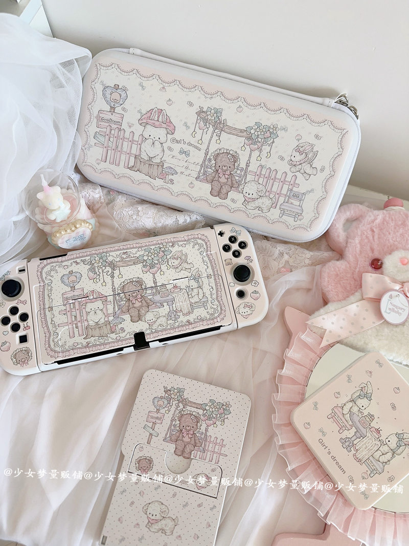 Party Games Quiz - ガールズドリーム スイッチ保護ケース 分割型 Switch OLED NS用