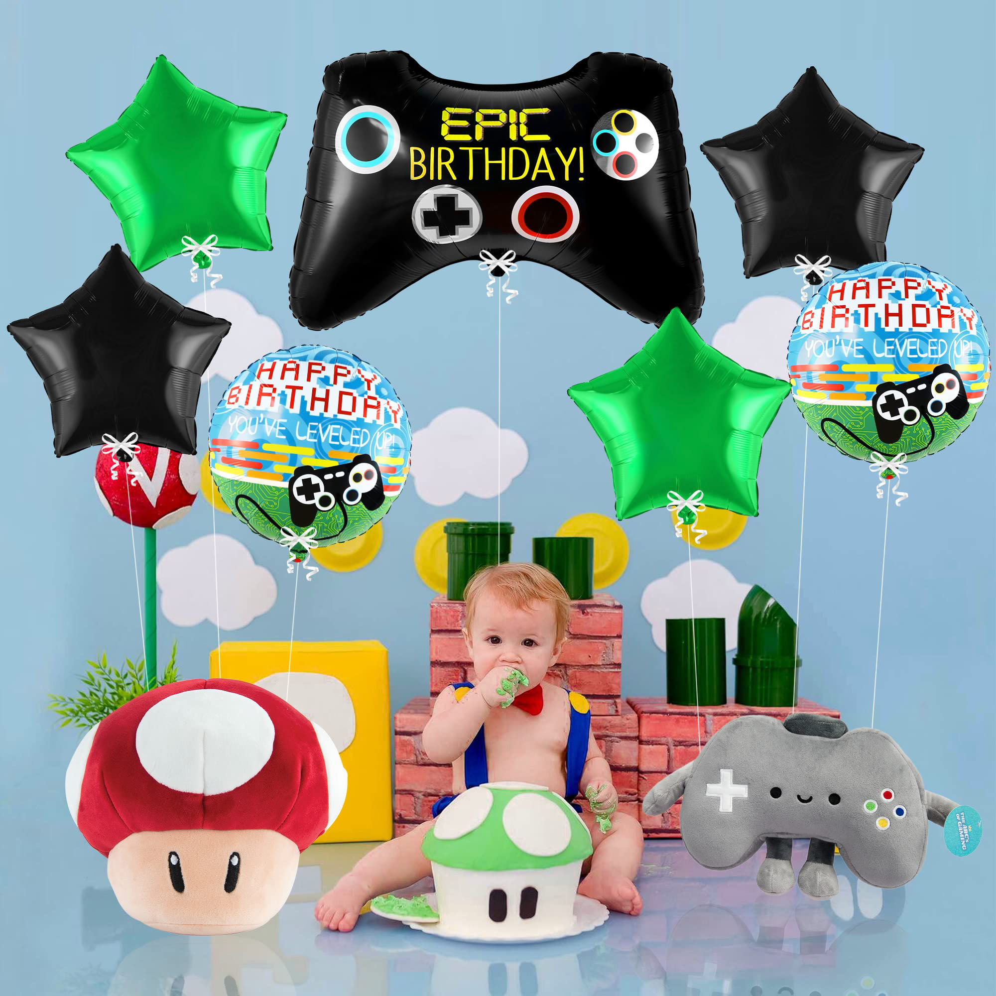 7 個のビデオゲームマイラーバルーンセットビデオゲームプレー - Party Games Using Balloons のレビューと価格