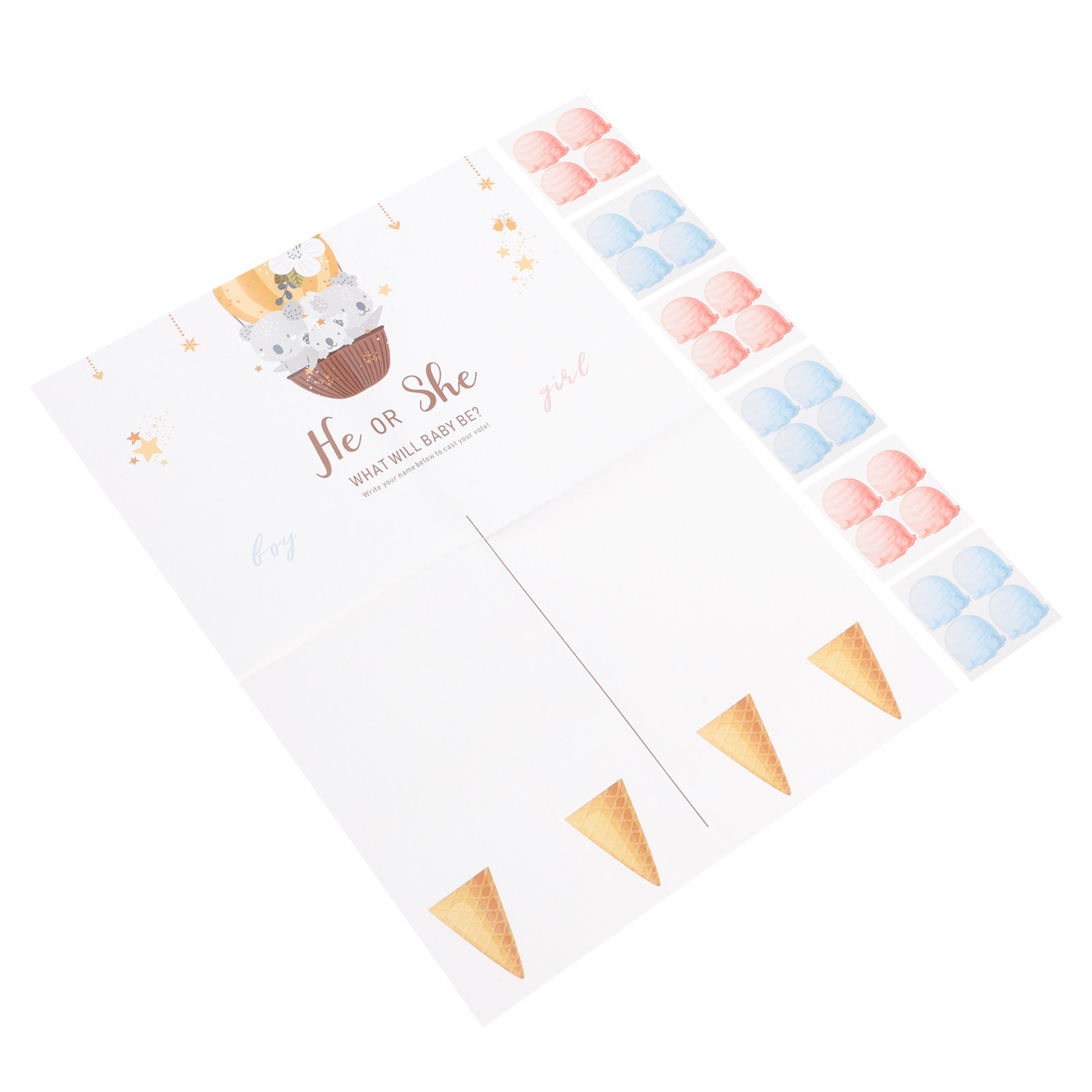 1セット ジェンダーリビールゲームカードパーティーポスター  - Party Games Baby Shower のレビューと価格