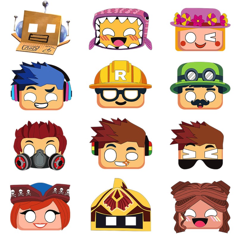 12個入りゲームROBLOXフィギュアテーマシリーズペーパー - Party Games In Roblox のレビューと価格