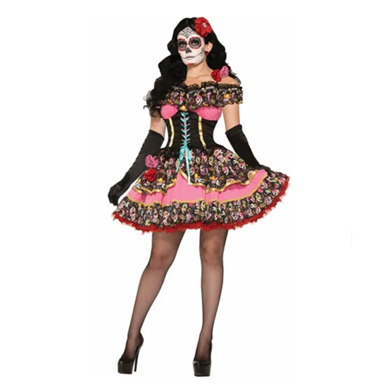女性のための花嫁の変装,死んだ花の妖精の幽霊のメキシコの日, - Zombie Party Games のレビューと価格