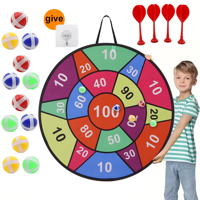 粘着式ボールダーツボード - ボール12個+ダーツ4本、屋内 - Party Games Indoor For 6 12 Year Olds のレビューと価格