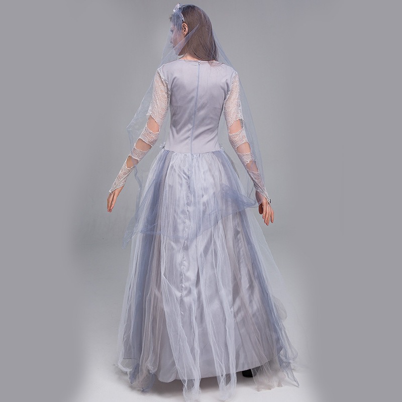 ハロウィンゴースト花嫁コスチューム怖いアンデッド花嫁ドレスゾ - Zombie Party Games のレビューと価格