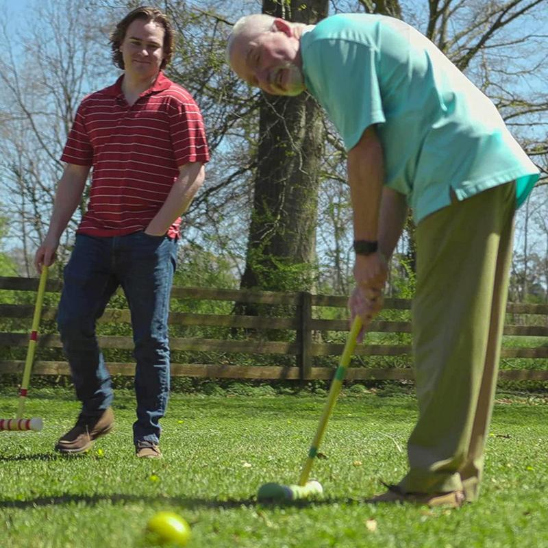 クロケットセット 面白い屋外芝生ゲーム ボールとキャリングバ - Croquet Set Lawn のレビューと価格