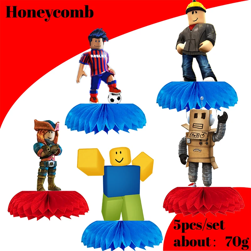 ロボット風漫画ゲームハニカム5個入り誕生日パーティーデスクト - Party Games In Roblox のレビューと価格