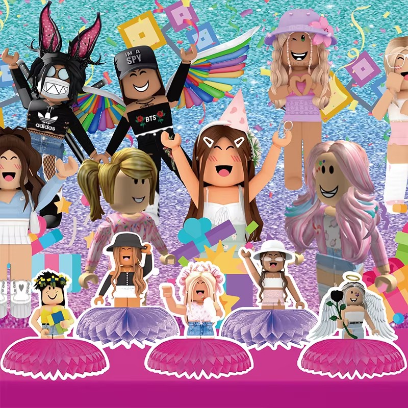 ロボット風漫画ゲームハニカム5個入り誕生日パーティーデスクト - Party Games In Roblox のレビューと価格