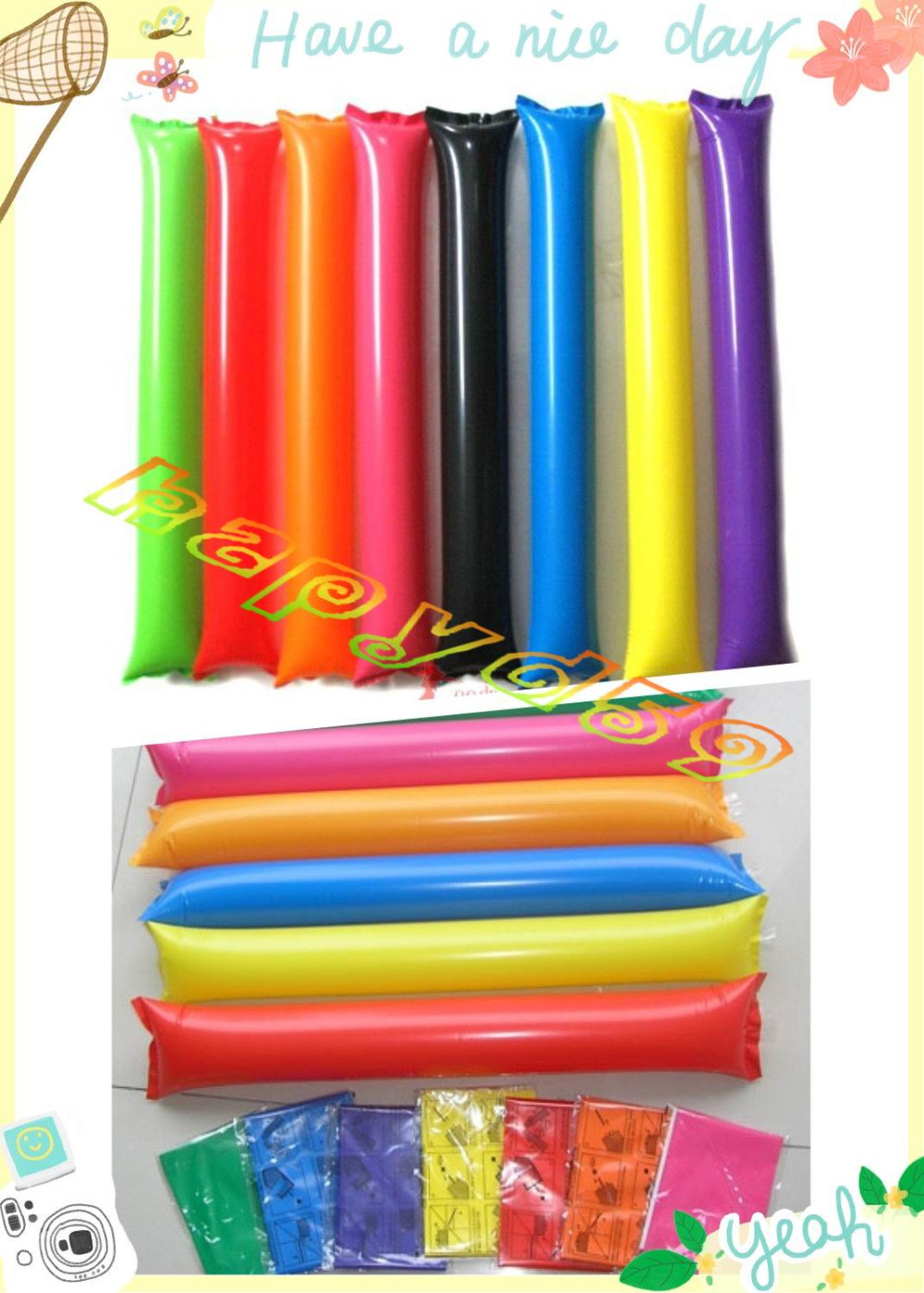 ビーチ用のインフレータブルスティック,60cm,100個,ス - Party Games Engagement のレビューと価格