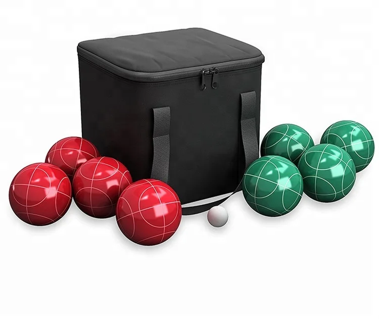 ボッチェボールセット 持ち運びやすいバッグ付き 107mm  - Bocce Ball Lawn のレビューと価格