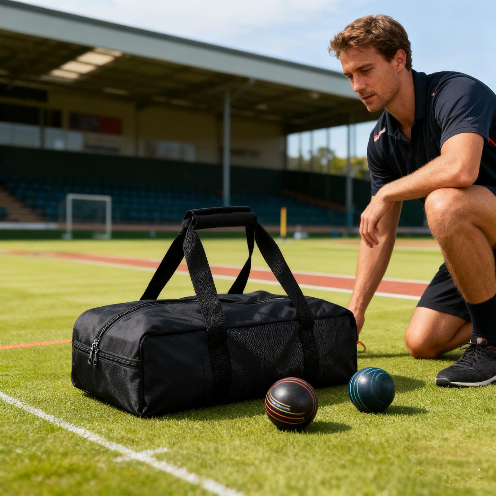 ボールバッグ 8コンパートメント 防水トート 快適なボッチボ - Bocce Ball Lawn のレビューと価格
