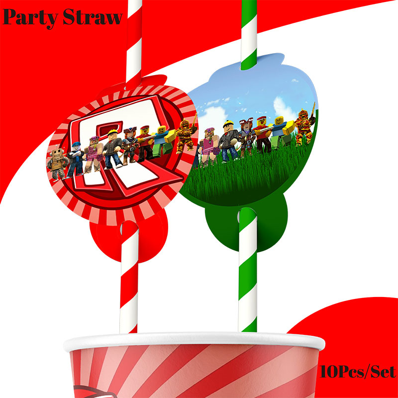 ロボットハッピーバースデーデコレーション食器セット紙皿カップ - Party Games In Roblox のレビューと価格