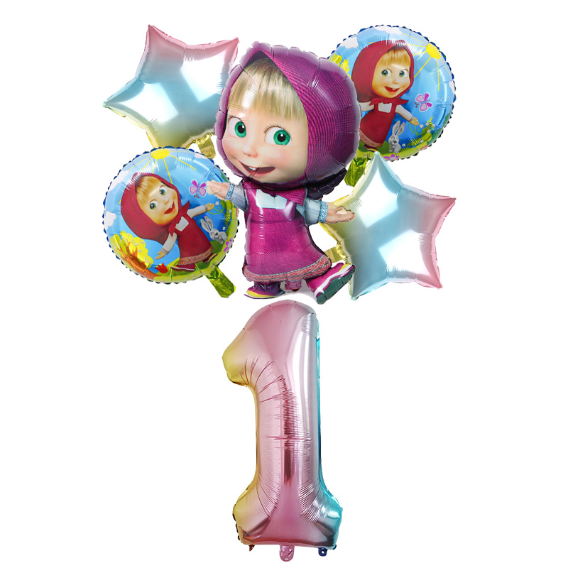マーシャのクマの誕生日数字バルーンセット 女の子のパーティー - Party Games Baby Shower のレビューと価格