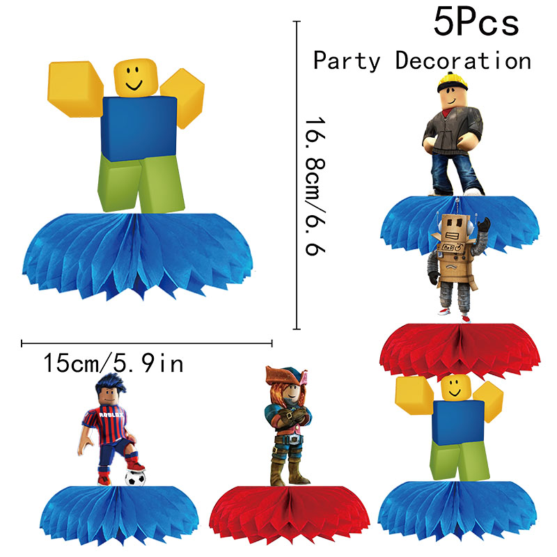 子供のためのハニカムパーティー装飾用品、漫画のゲームのおもち - Party Games In Roblox のレビューと価格