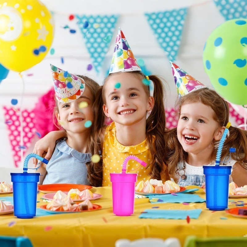 6-18 個ポータブルパーティーカップ伸縮ストロー付き取り外 - Party Games Youth のレビューと価格