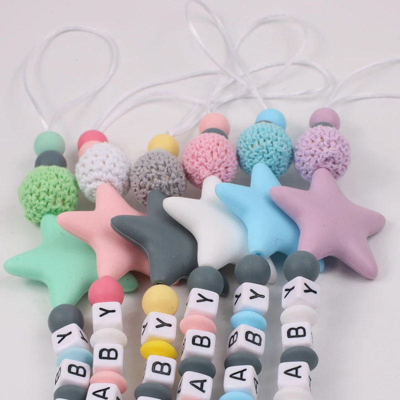 新しいパーソナライズされた名前ベビーおしゃぶりブレスレット食 - Party Games Baby Shower のレビューと価格