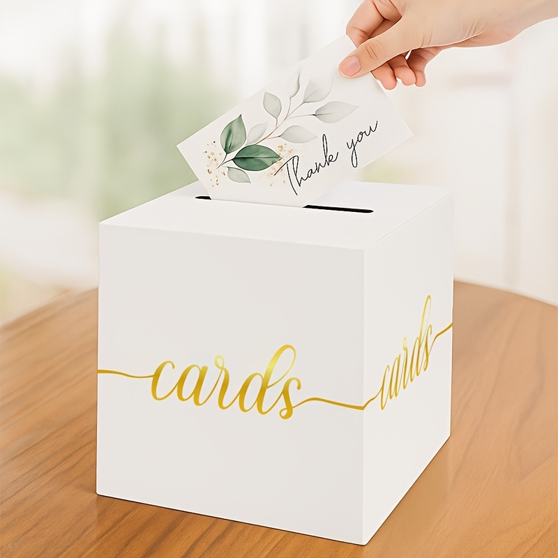 ゴールド箔デザインの白いウェディングカード4枚入り、投票ゲー - Party Games Baby Shower のレビューと価格