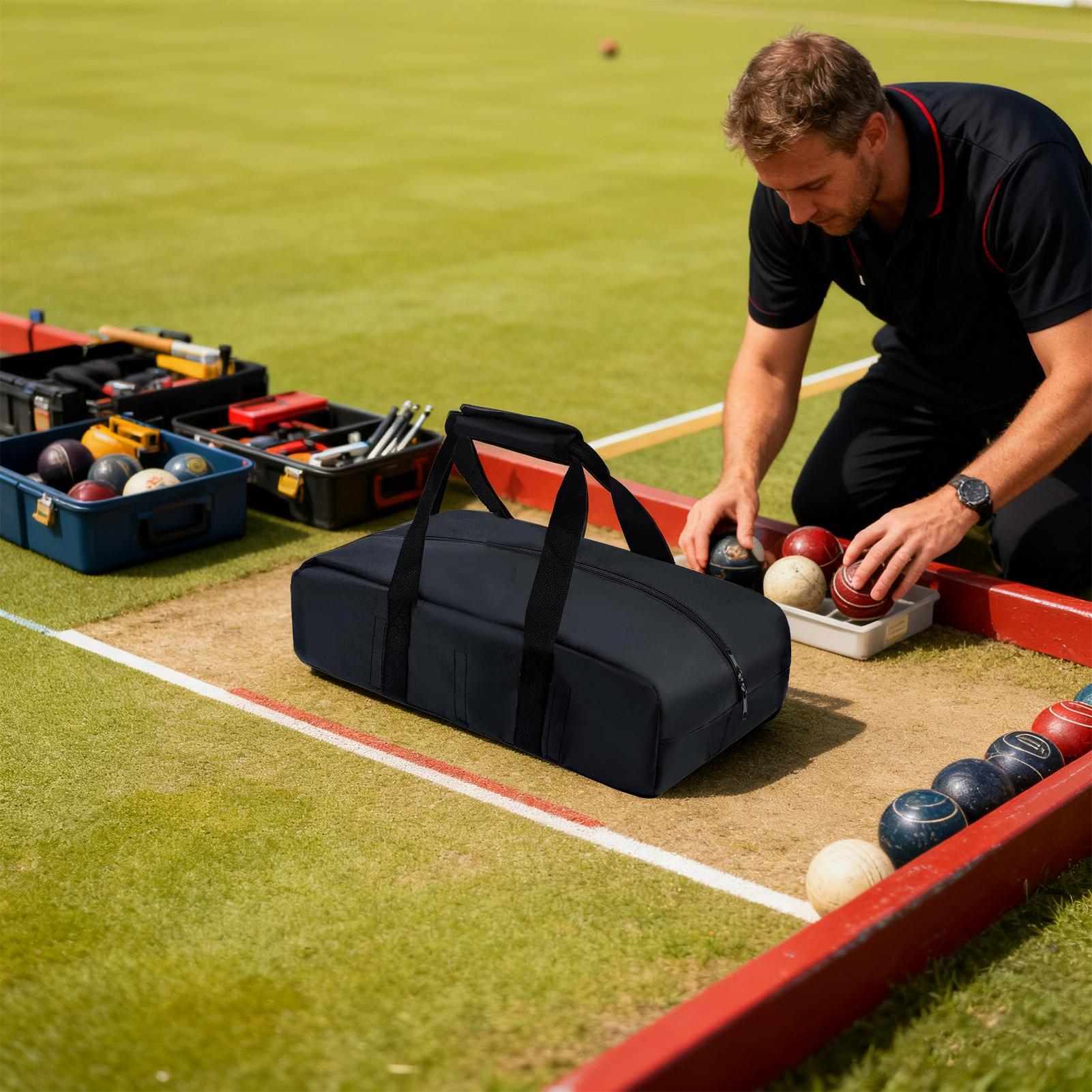 スポーツボールバッグ 防水トート ダブルジッパー 高耐久 ボ - Bocce Ball Lawn のレビューと価格