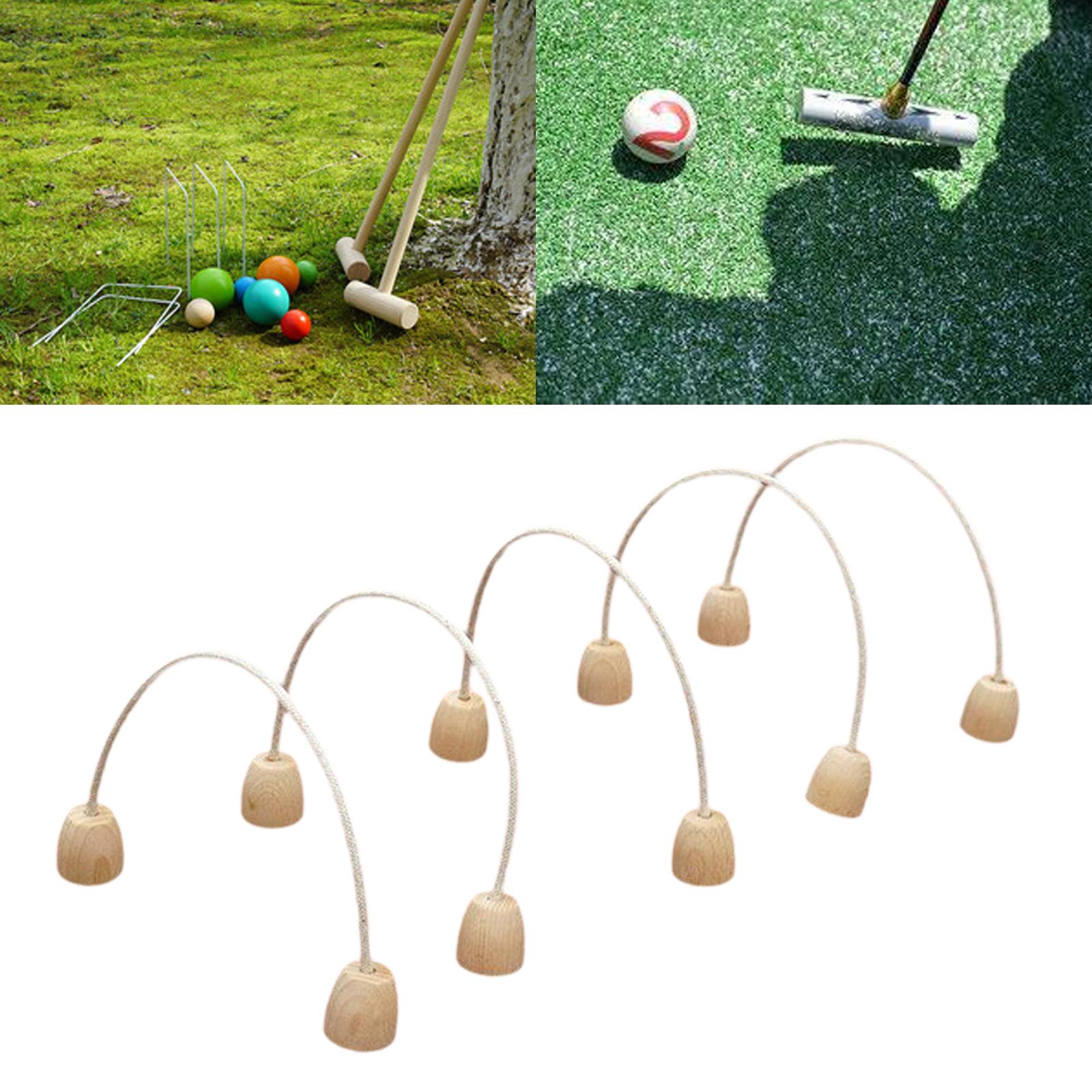 木製クロケットフープ、屋外ゲートボールウィケットセット、家族 - Croquet Set Lawn のレビューと価格