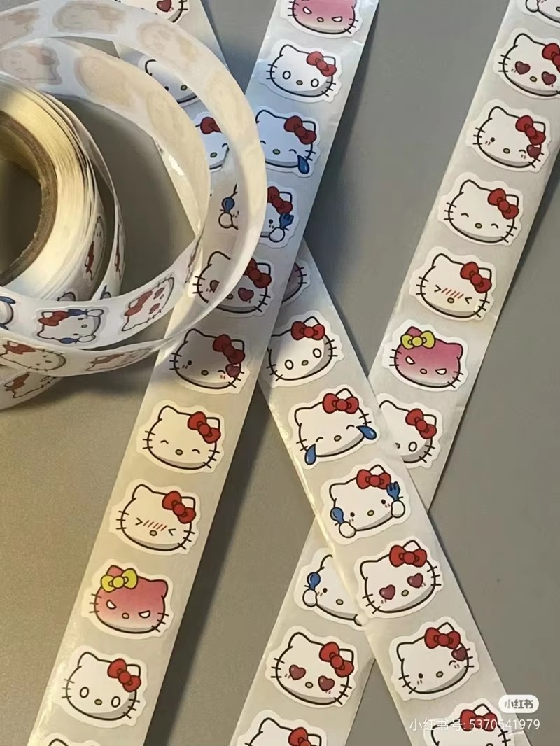 500 個ハローキティかわいいステッカー漫画アニメ文具画材パ - Party Games Baby Shower のレビューと価格