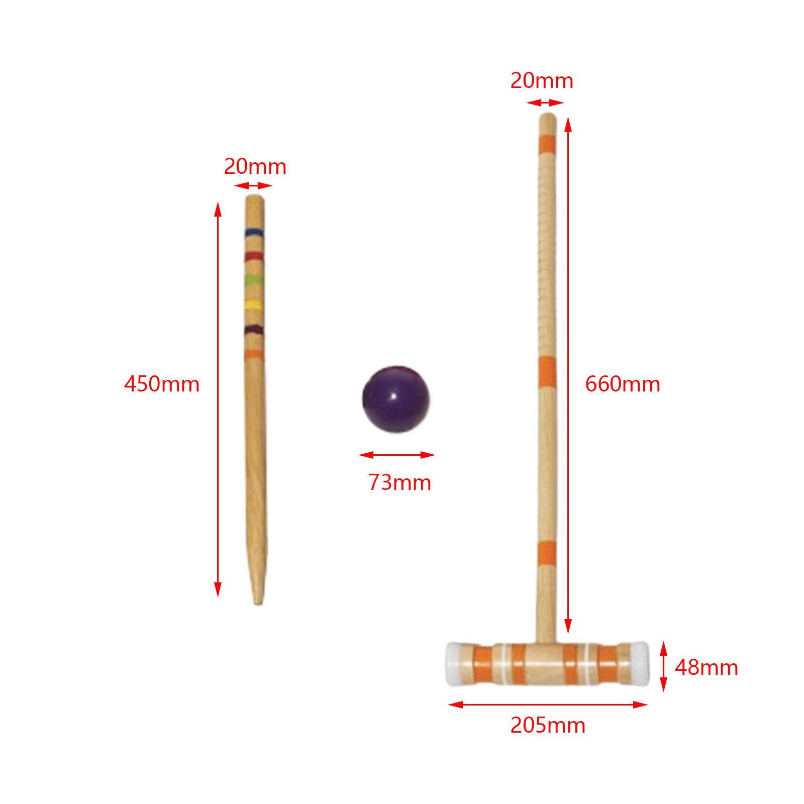 6人用クロッケーセット、芝生用クロッケーゲームセット、ティー - Croquet Set Lawn のレビューと価格